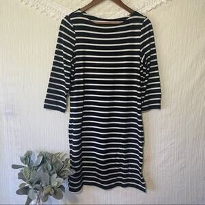Conrad C Collection Striped Dress Black and White Knee Length Medium